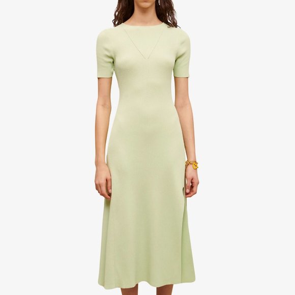 Maje Green Knitted Dress NWT